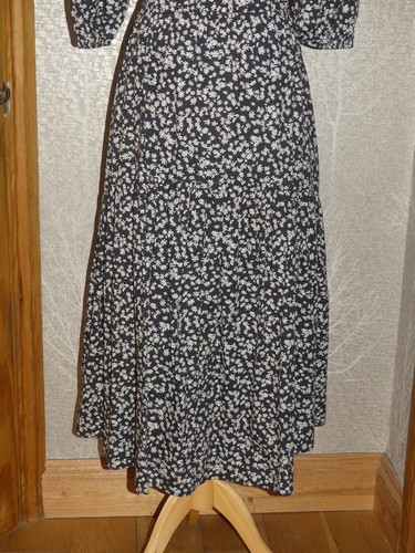 POR IRIS FASHION NEGRO DITSY MARGARITA FLORAL MAXI VESTIDO M ESPALDA ABIERTA M BOLSILLOS - Imagen 5 de 13