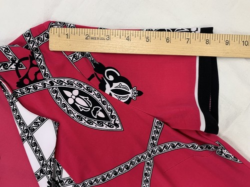 Jones New York Sheath Dress Travel Knit Size 10 Pink Maximalist Bold Print Artsy - Picture 14 of 17