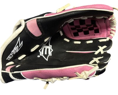 Easton EKP9500- Youth T-Ball/Baseball Glove 9.5  Z-Flex RHT Black and Pink (s)