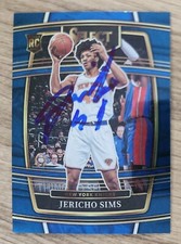 Jericho Sims Signed 2021-22 Select NBA Card #87 NY Knicks Auto RAD