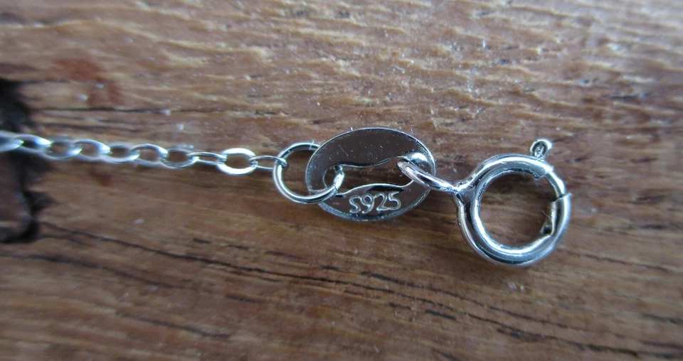 catenina collana donna pietra malachite charm amuleto cuore argento 925 rodiato - Immagine 4 di 4