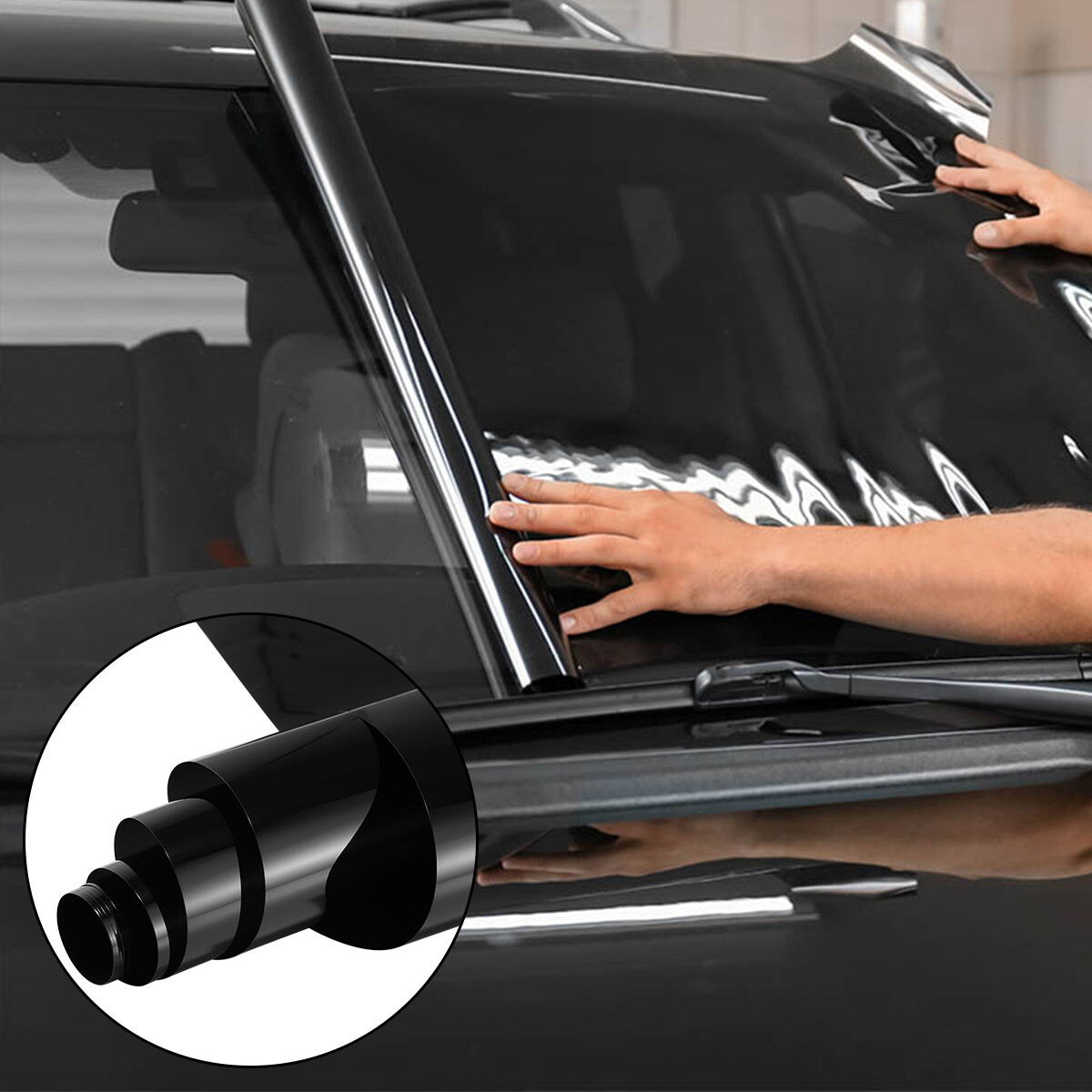 35% VLT Charcoal Black Window Tint Film Roll - 30 Inches X 20 Feet (Uncut)