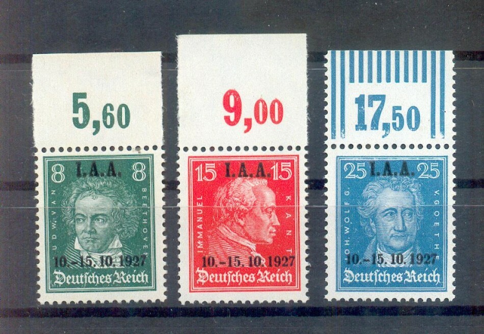 Dr-Weimar 407/9 Upper Margin Mnh Mint 900eur (R4655