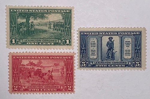 Travelstamps: 1925 US Stamps Scott #s 617-619 mint og, hinged, set of 3 - Picture 6 of 6