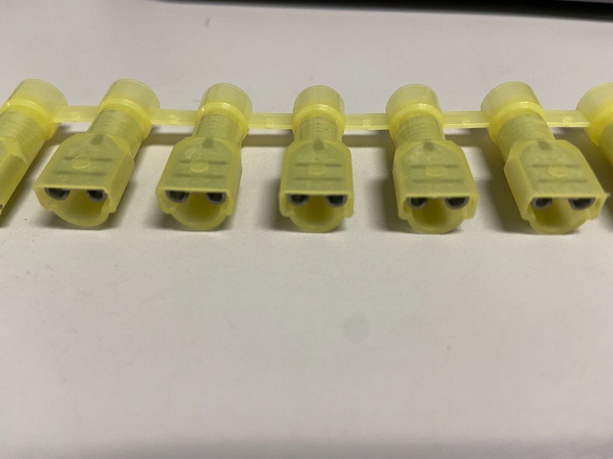 100 Connettori Per Cavi Completamente Isolati Maschio E Femmina A Forcella In Nylon A Disconnessione Rapida Terminali Elettrici A Crimpare Pressati A Freddo - Foto 3