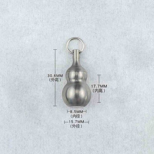 Titanium keychain car pendant pill bottle storage men women good luck pendant - Picture 14 of 17