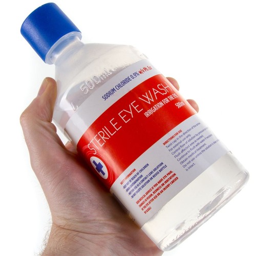 500ml STERILE SALINE Eye Wound Wash Solution Bottle First Aid Eyewash