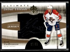 2011-12 UD Ultimate Collection Debut Threads Autographs Erik Gudbranson Auto