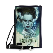 Spookyville Critters Bride of Frankenstein Book Clutch Bag in Vinyl