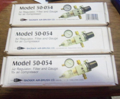 3 Badger 50-054 Airbrush Air Regulator with Filter & Gauge New!