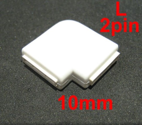 CONECTOR EN L 2 PIN PARA TIRAS LED DE 8mm ó 10mm UNICOLOR (NUEVO PRODUCTO) - Imagen 3 de 5