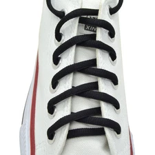 Oval Sneakers Shoelaces "Black" 36",45" Athletic Shoelaces 1,2,4,6.12 Pairs