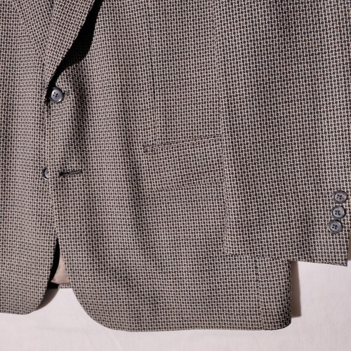 Tallia Uomo Sports Coat No Size Tag (44 Chest) Brown/White pattern - Picture 5 of 24