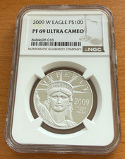 US 2009 W Platinum 1 oz $100 NGC PF69UC 2586.65 per troy oz
