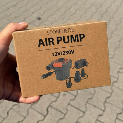 StoreHede Air Pump elektrische Luftpumpe 12V/230V kabelgebunden schwarz