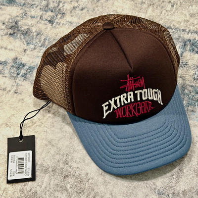 STUSSY Au Workgear Trucker Hat in Brown Snapback OS Unisex 100% Authentic BNWT