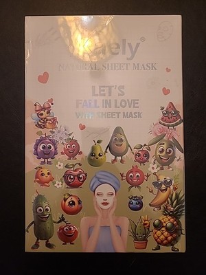 Kaely 12 Pack Variety Natural Sheet Face Mask Spa Day Kit