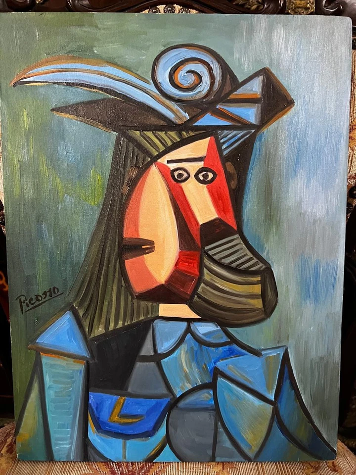 Pablo Picasso - Increíble pintura al óleo - Estampada - Firmada - A1 Foto 4 de 4