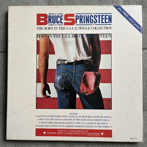 Bruce Springsteen Born In The USA Vinyl 12" Single Collection Box Set 7” Poster