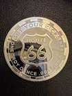 "GET YOUR KICKS ON ROUTE 66" 1 OZ 999 FINE SILVER ROUND SPOTTING S67
