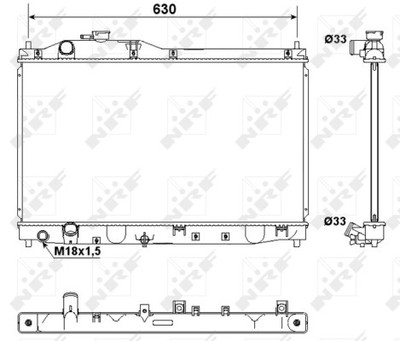 NRF 53180 Kühler, Motorkühlung für HONDA