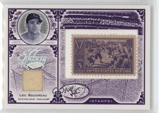 2005 Leaf Century Collection Stamps Centennial Materials 36/39 Lou Boudreau q3x