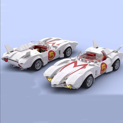 NEW 320PCS MOC Mach 5 Racing Car Building Blocks DIY Educational Toy Gift