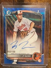 2025 Bowman Draft JT Quinn Bowman 1st Auto #CPA-JQ Blue Wave Refractor /150