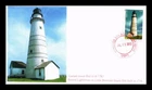 DR JIM STAMPS US COVER BOSTON HARBOR MASSACHUSETTS LIGHTHOUSE FIRST DAY ISSUE