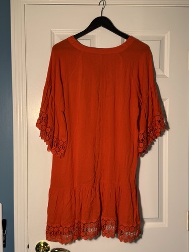 La Moda True Colours Swim Cover Up Orange Coral L/XL - Picture 2 of 3