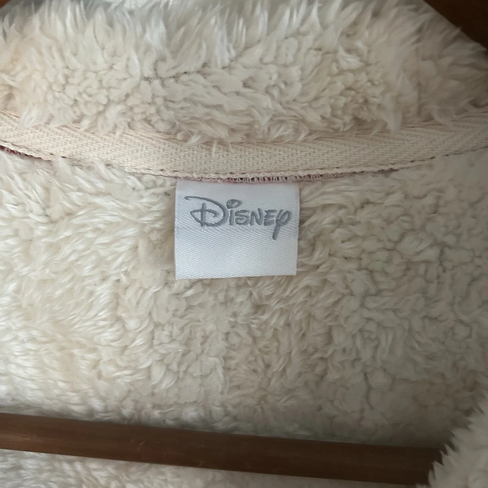 Chaqueta acolchada para mujer Minnie Mouse con cremallera completa roja talla M bolsillos de los parques de Disney Foto 3 de 4