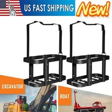 2pcs 20l 5.28 Gal Military Jerry Can Holder Bracket Mount Gas Rack Fuel Carrier