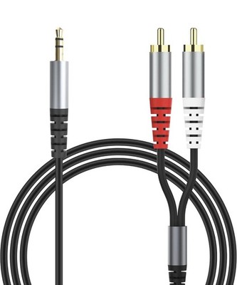 RCA to 3.5mm AUX Cable, (1.5M/4.9Feet) 3.5mm 1/8 to RCA 2-Male Headphone Jack