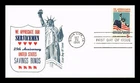 DR JIM STAMPS US COVER SERVICEMEN SAVINGS BONDS 25TH ANNIVERSARY FDC KHOL KRAFT
