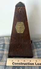 Vintage 1940's Seth Thomas Metronome De Maelzel Wood Wind Up Made In 'USAmerica'