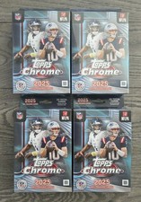 4x 2025 Topps Chrome Football NFL Hanger Box. LOT OF 4 BOXES. IN HAND