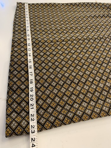 Set Gonna Vintage Taglie Forti 22W Sciarpa Attaccata Giallo Senape Stampa Argyle - Foto 15 di 21