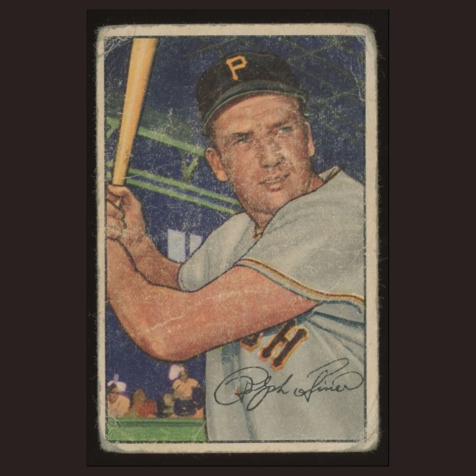 Ralph Kiner #11 1952 Bowman - Desgaste de esquina/pliegue Piratas de Pittsburgh de colección Foto 3 de 4