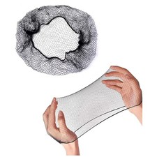 100 PCS 32 Inch Black Invisible Mesh Hair Net, Large, Elastic, Food Service