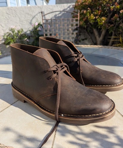 Clark's Collection Chakka Boots Brown Boho Leather Ankle High Size 11.5w - Picture 2 of 13