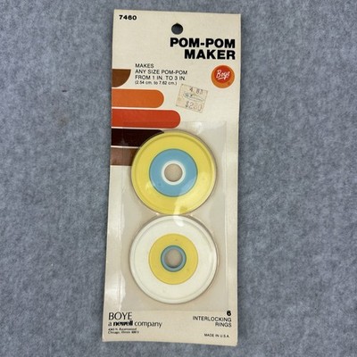 NOS Vintage Boye POM-POM MAKER Makes 3 Sizes