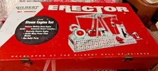 COMPLETE 10062 50's 7 1/2  A.C. GILBERT ERECTOR SET all original LITHO W/ROCKET