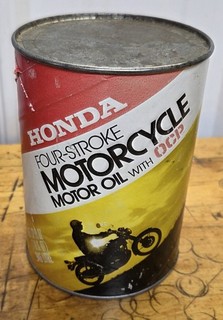 Vintage HONDA 1 QT Motor Cycle 4 Stroke SAE 10W 40 Oil Cans Empty