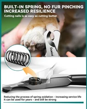 Dog Nail Clippers - All Steel Material, 1.22-Inch Large Opening, Built-in Spr...