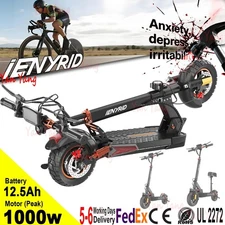 Fast Ship E-Scooter-1000W 28MPH 12.5Ah 26Mi Range Electric Scooter Free Delivery
