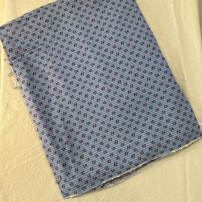 VIP Cranston Print Works 45  X 111   Cotton Fabric - Blue Stripe Calico 3 Yd