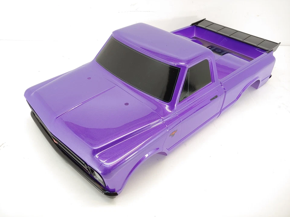 TRAXXAS DRAG SLASH CHEVROLET STREET TRUCK BODY - CHEVY C10 PURPLE - Image 3 of 4