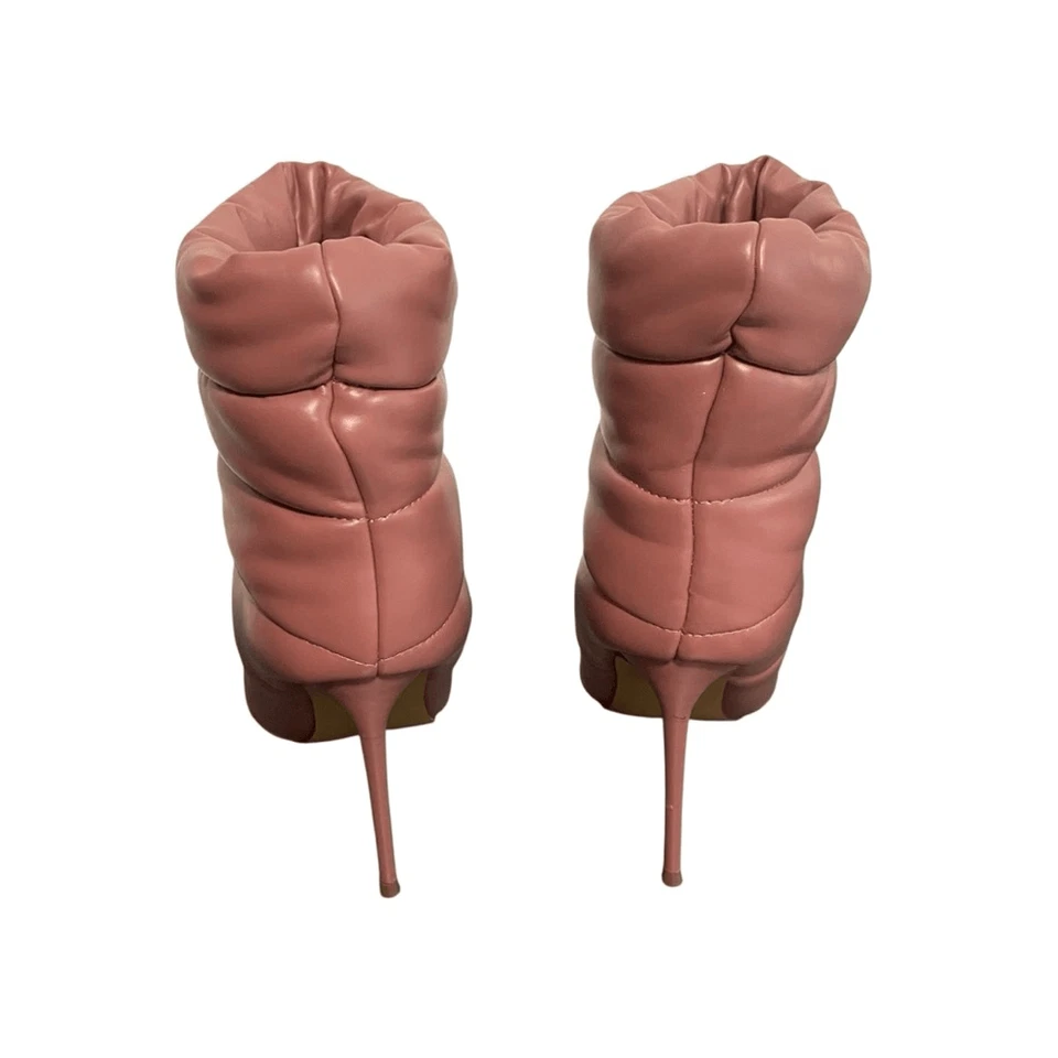 Botines Steve Madden Capa Puffer Tacón de Aguja Rosa Talla 8 Nuevos con Etiquetas Foto 4 de 4