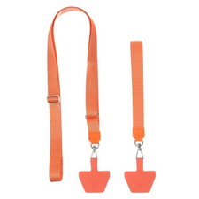 2Pcs Phone Lanyard with Wrist Strap and 2 Patches, Orange