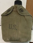 VINTAGE WWII US MILITARY ARMY ALUMINUM CANTEEN & COVER - DATED 1943   WW2